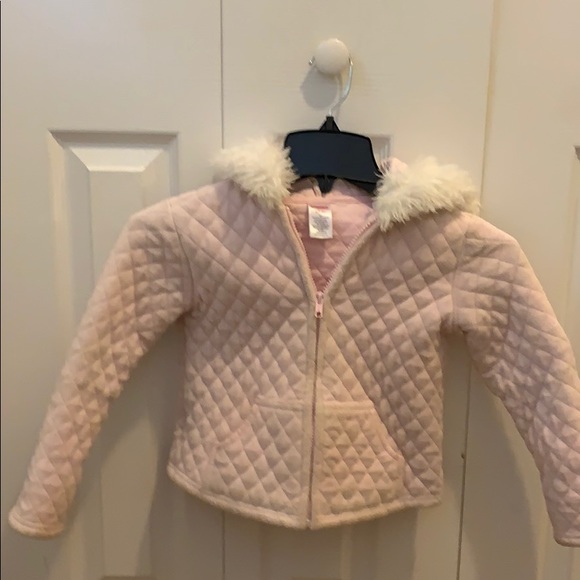 Gymboree Other - Gymboree pink zippered hoodie with fur lined hood
